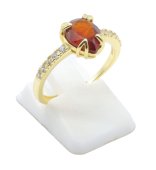 Bague Argent 925 Grenat Goutte