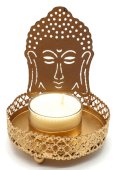 Bougeoir à Réflexion Métal Bouddha 11cm